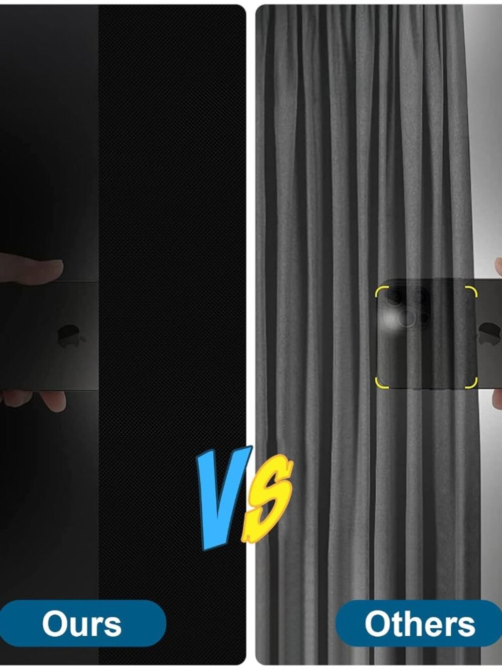 100% Blackout Curtains for Bedroom, Portable DIY Window Blinds, No Drill Window - Picture 5 of 6